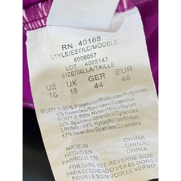 Magicsuit Women's Bianca Fuchsia Halter Neck Romper Swimsuit Cover-Up Size XL 16 - Picture 5 of 9